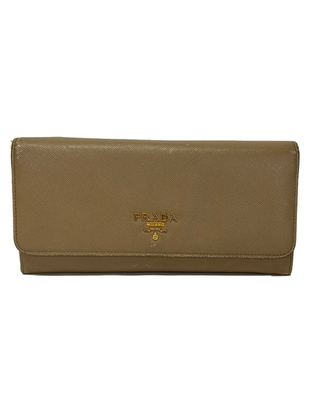 Prada Wallet Beige Leather